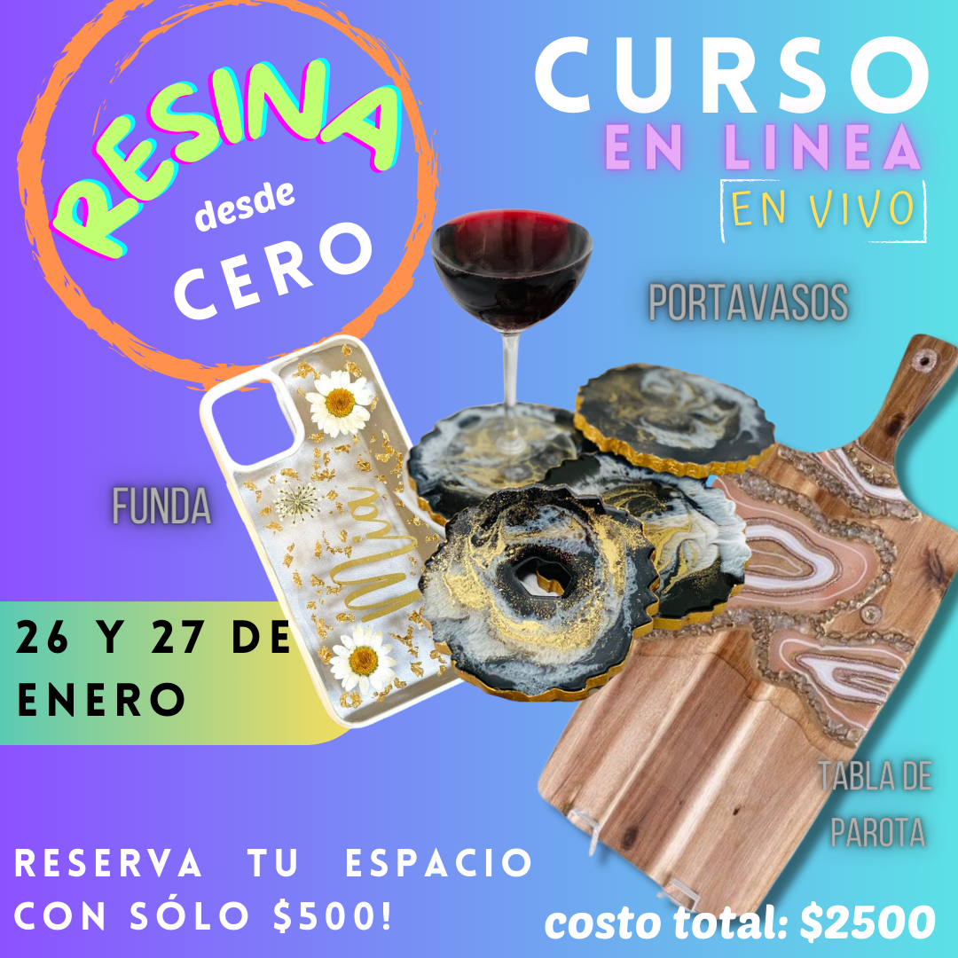 Curso Online de “Joyería con Resina UV”